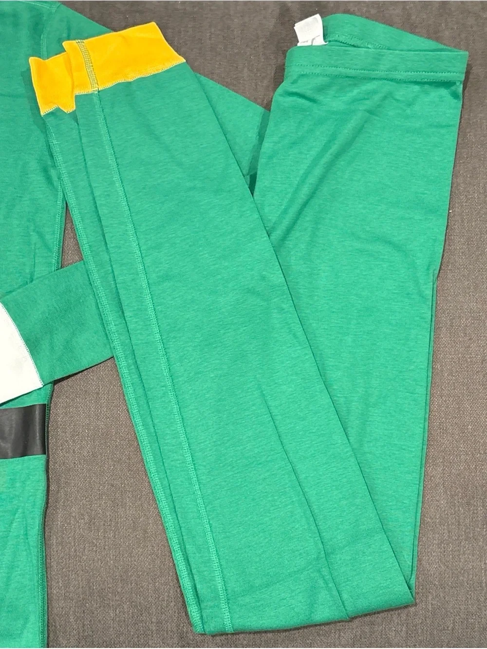 Hanna Andersson Green & Yellow Elf-Inspired Kids Pajama Set